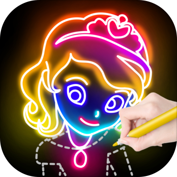 Draw Glow Princess
