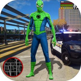 Super Amazing Green Spider Rope Hero Miami Gang