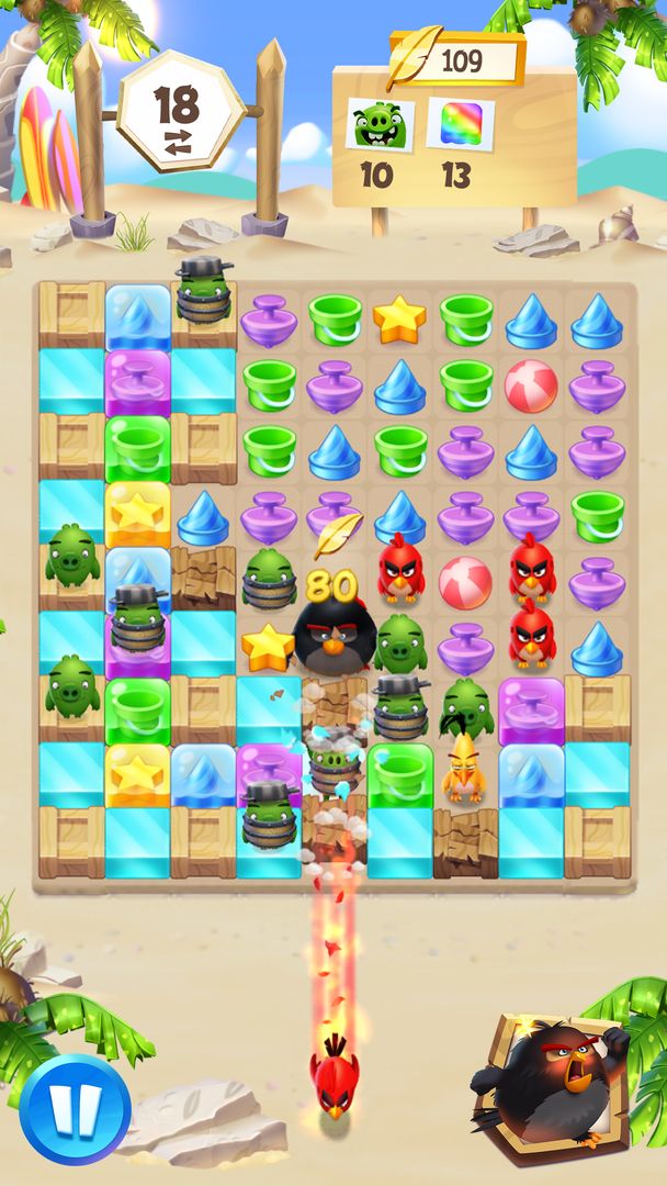 Angry Birds Match 3 screenshot game