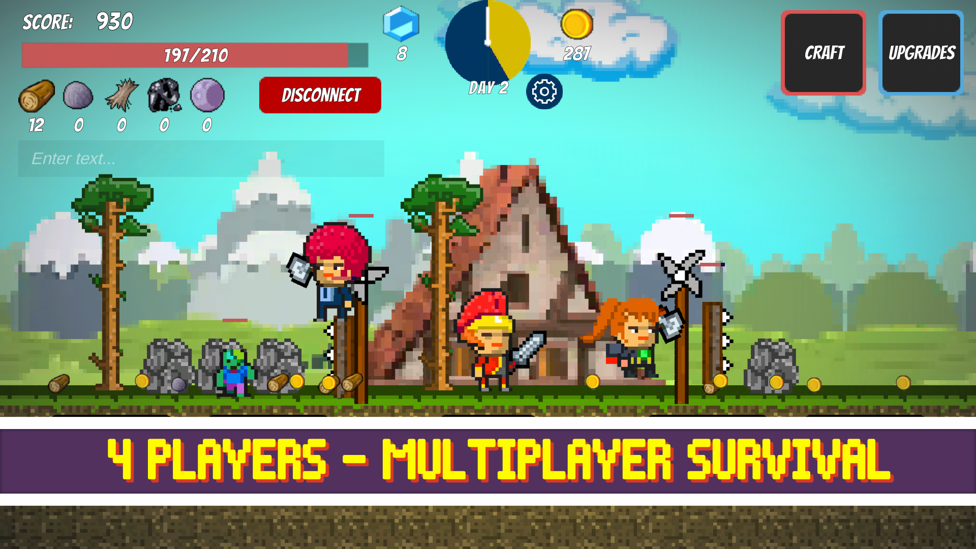 Pixel Survival Game Game Screenshot