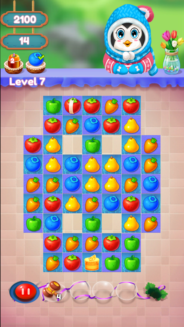Winter Fruit Mania Game Screenshot
