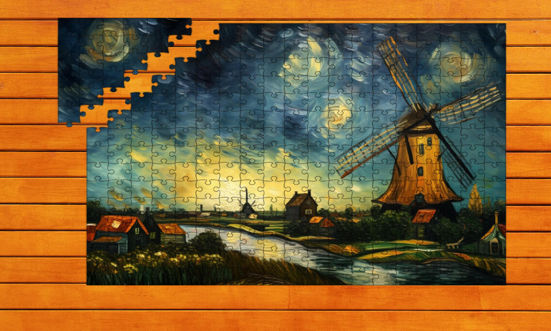 Screenshot 1 of ល្បែងផ្គុំរូបគំនូរជីវចលដ៏អស្ចារ្យរបស់ Van Gogh 