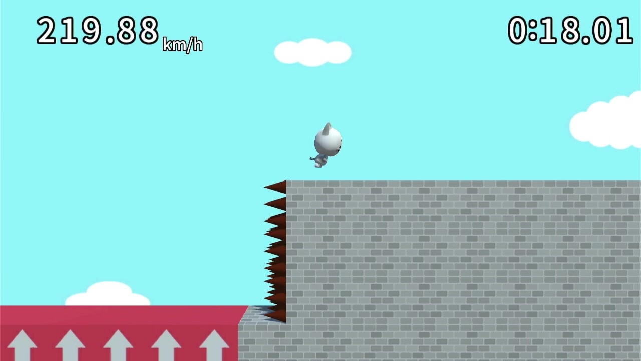 Risk your life to get your dinner back -Nyanzou action game- Game Screenshot