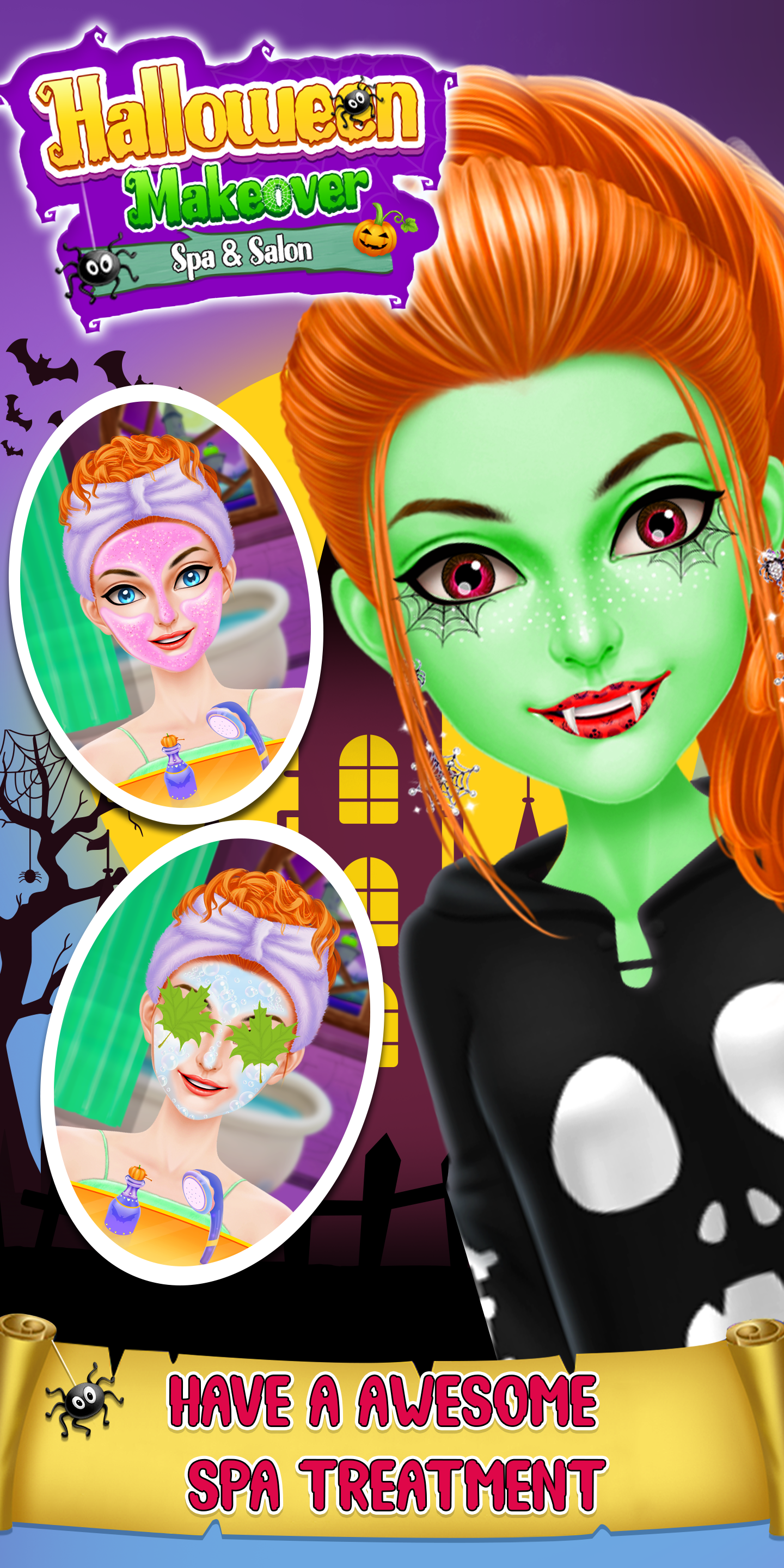 Скриншот игры Halloween Makeover Salon Game