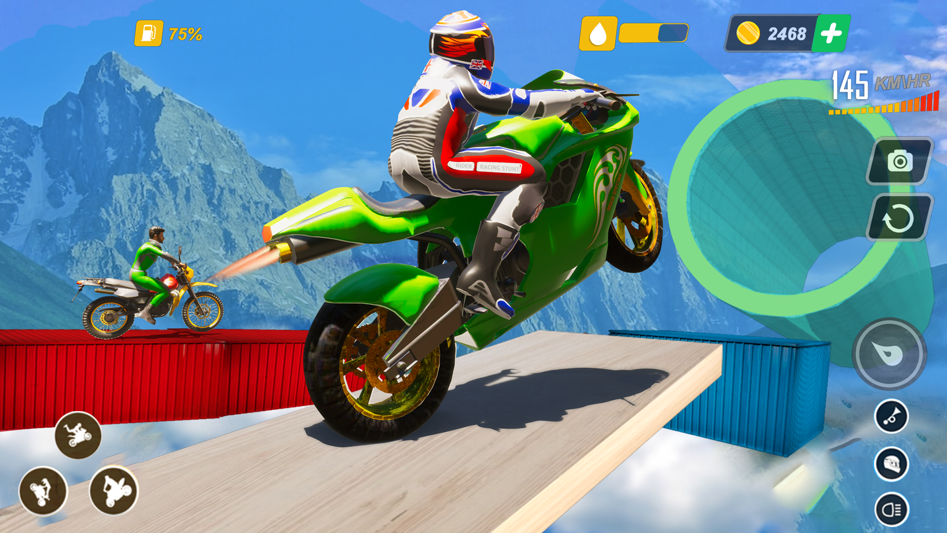 Stunt Bike Games: GT Mega Ramp Game Screenshot