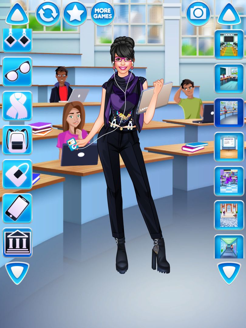 College Student Girl Dress Up screenshot game