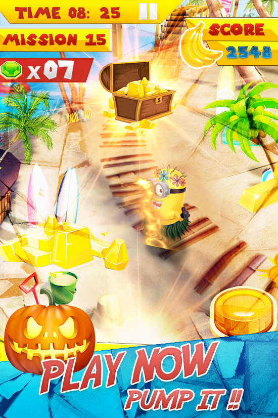 banana super minion:despicable rush 3D game Game Screenshot