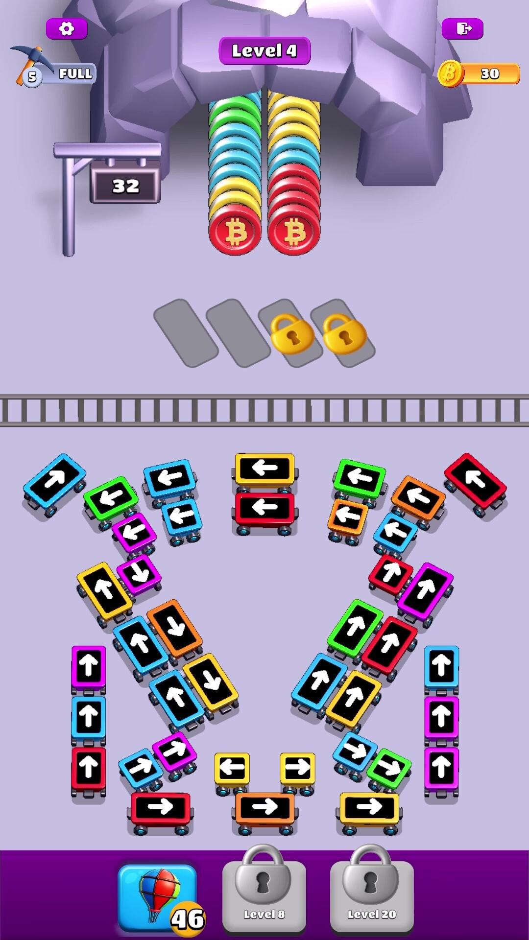 Bitcoin Sort Frenzy Game Screenshot