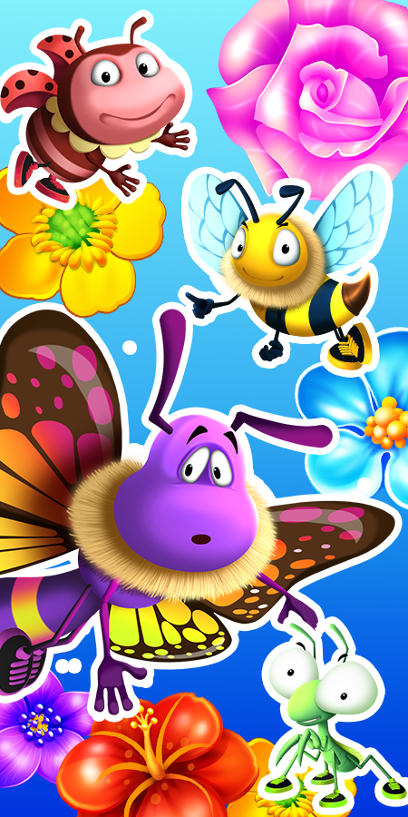 色とりどりの花は3と一致 ゲームのスクリーンショット