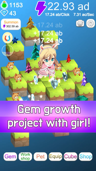 Gem Girl V: Gem Grow 게임 스크린샷
