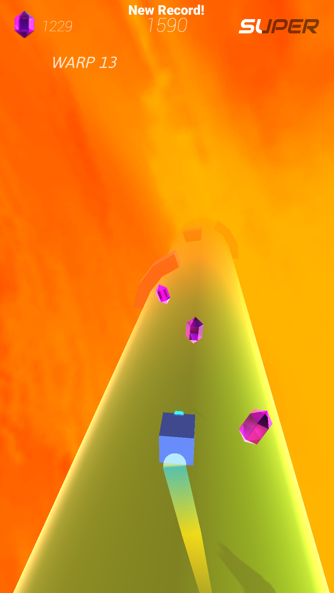 Screenshot of Warp and Roll : Space Tube Run