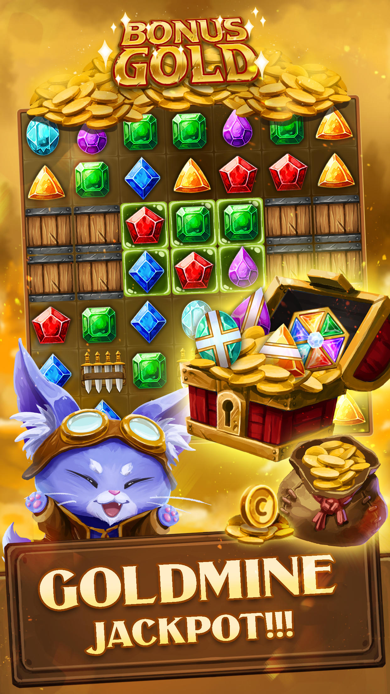 Fantasy Gems : Match 3 Puzzle Game Screenshot