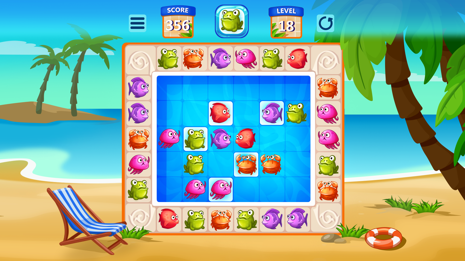 Aquatic Party Puzzle Game Screenshot