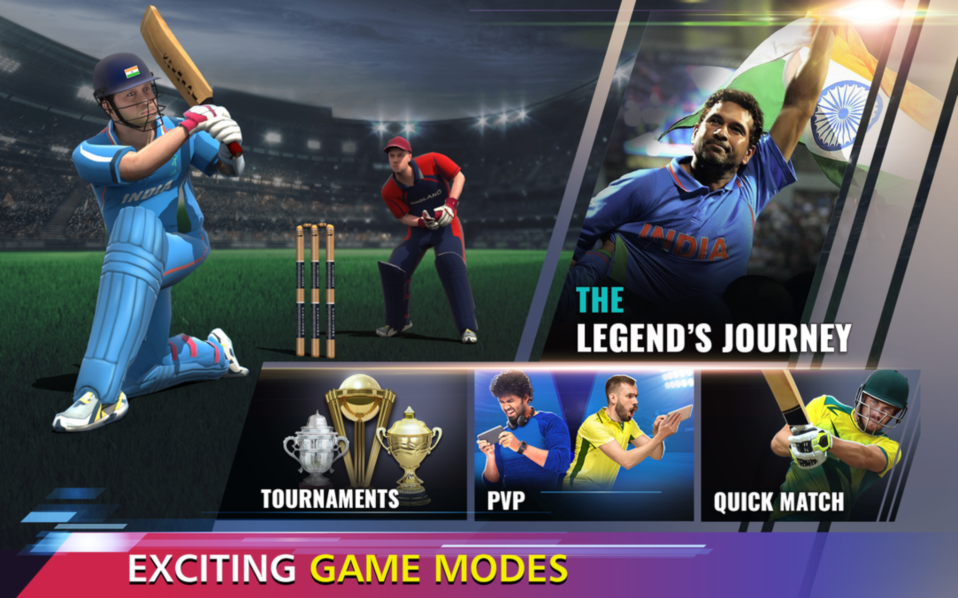 Sachin Saga Cricket Champions Game Screenshot