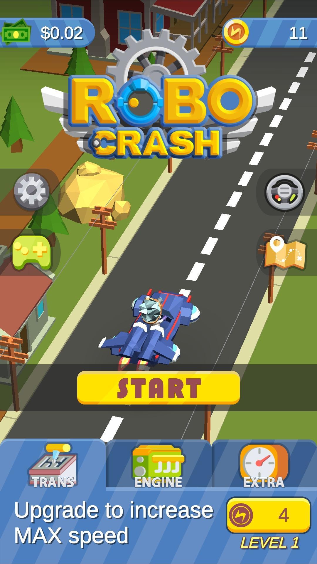 Robot Crash 3D Game Screenshot