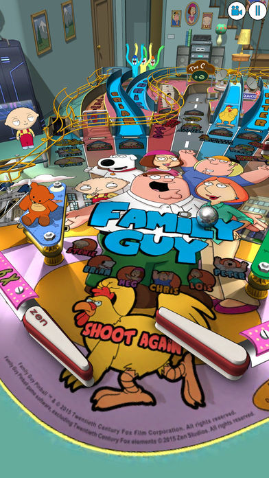 Screenshot of Family Guy Pinball