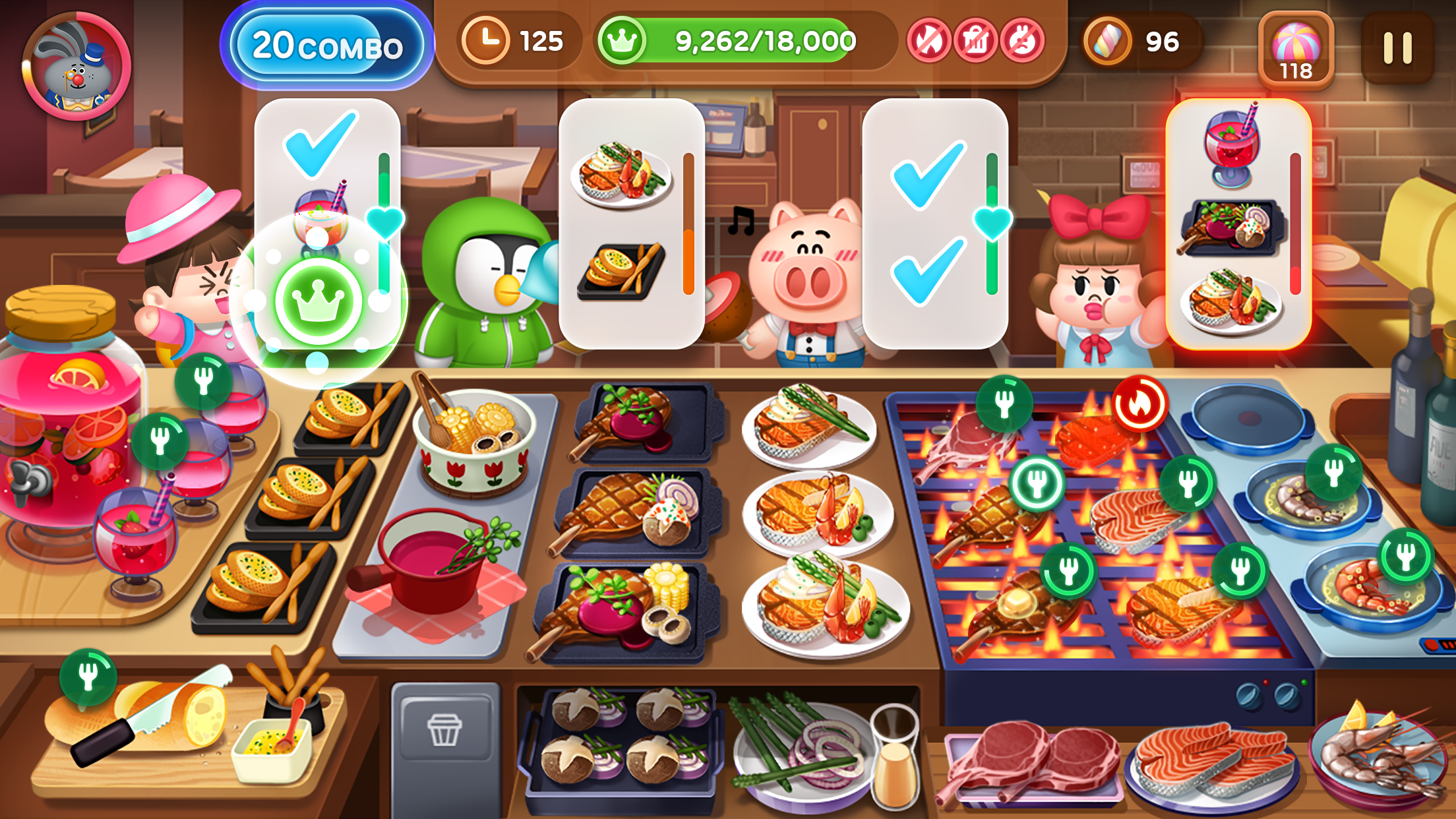LINE CHEF A cute cooking game! ภาพหน้าจอเกม
