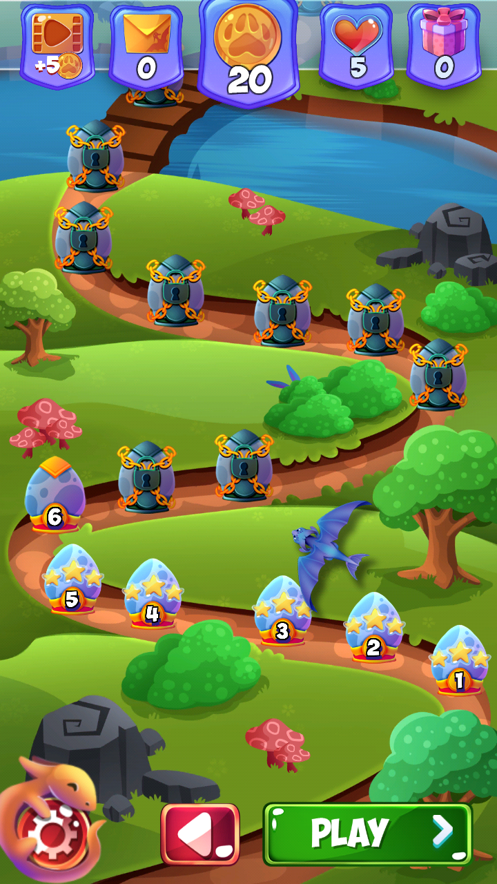 Sky Dragon Stars: Magic Match Game Screenshot