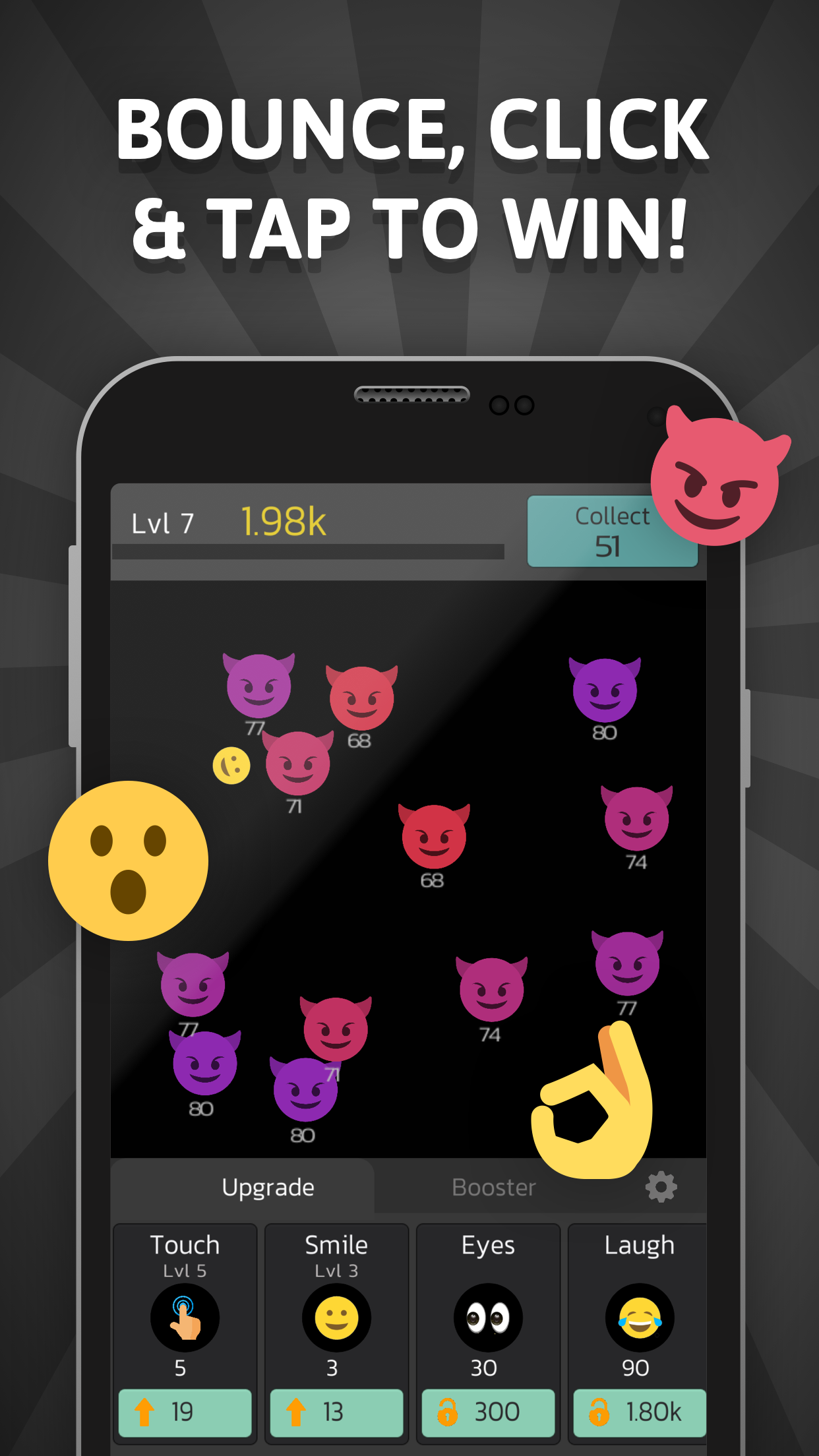 Emoji Bounce - Idle Smiley Run Game Screenshot