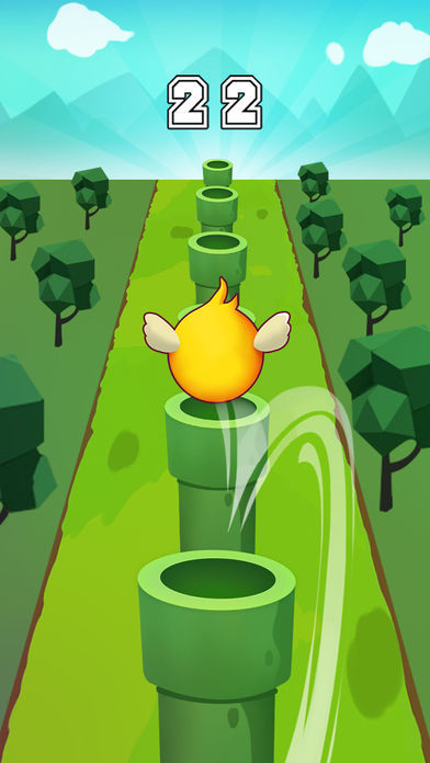 Flappy Ball 3D screenshot game