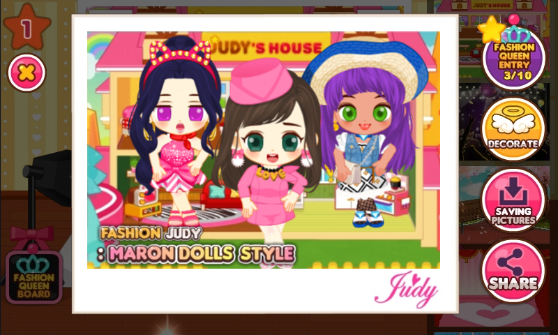 Captura de Tela do Jogo Fashion Judy: Maron Dolls