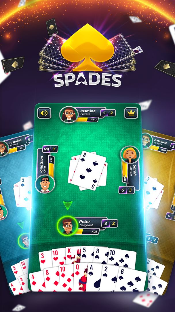 Spades 게임 스크린 샷