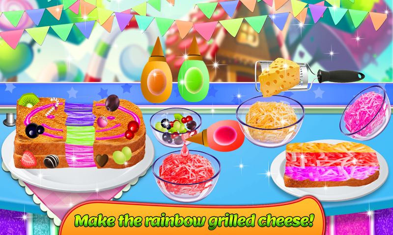 Ice Cream Rolls Maker- Rainbow Sandwich Food Stall 게임 스크린 샷