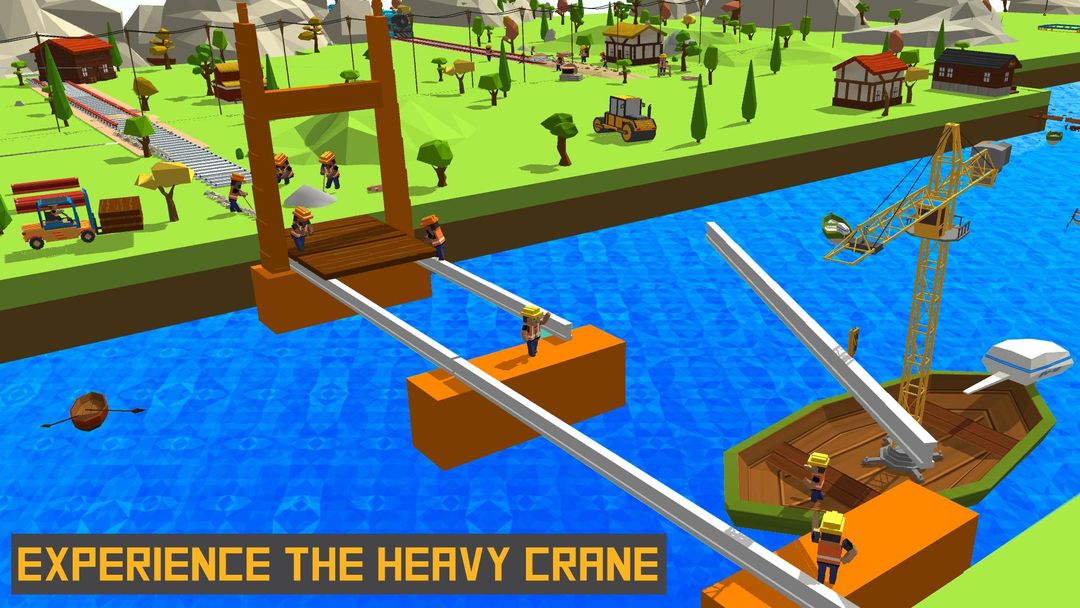 River Railway Bridge Construction Train Games 2017 ภาพหน้าจอเกม