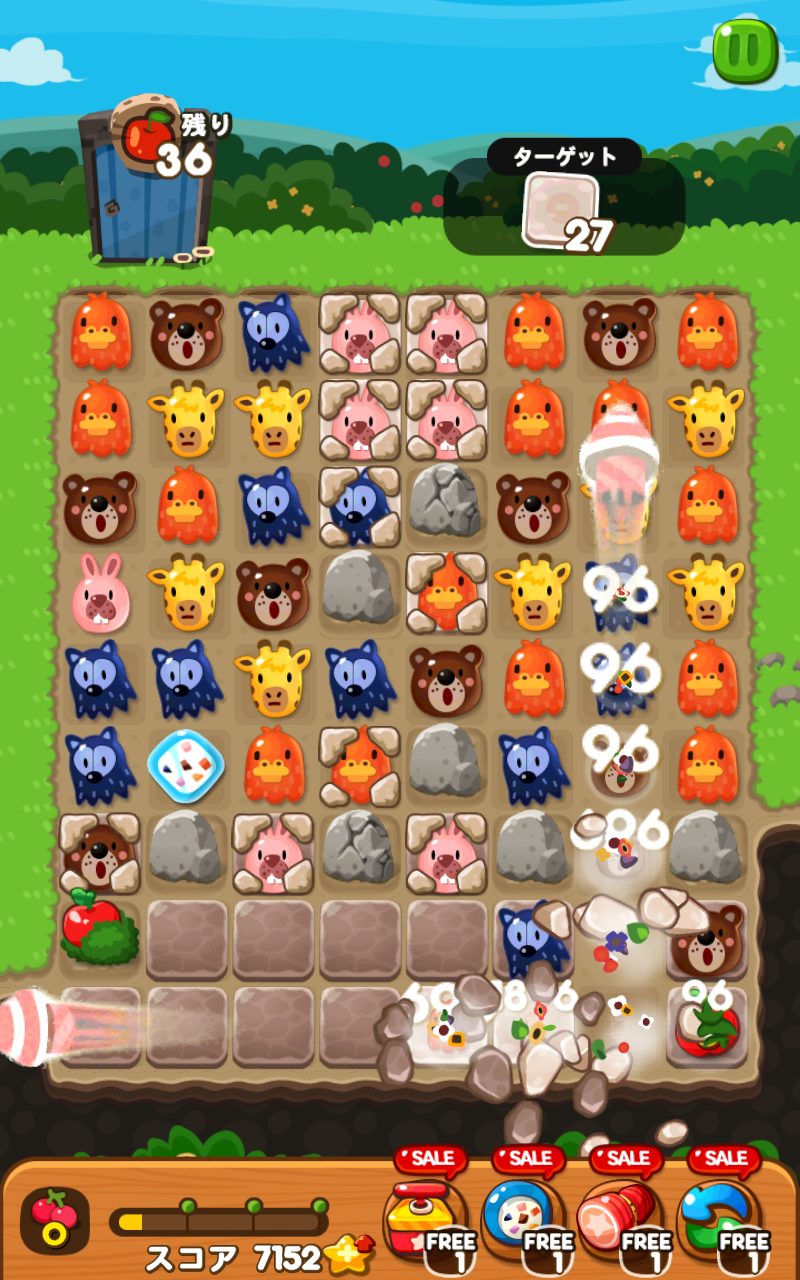 LINE ポコポコ：3マッチパズルゲーム ภาพหน้าจอเกม