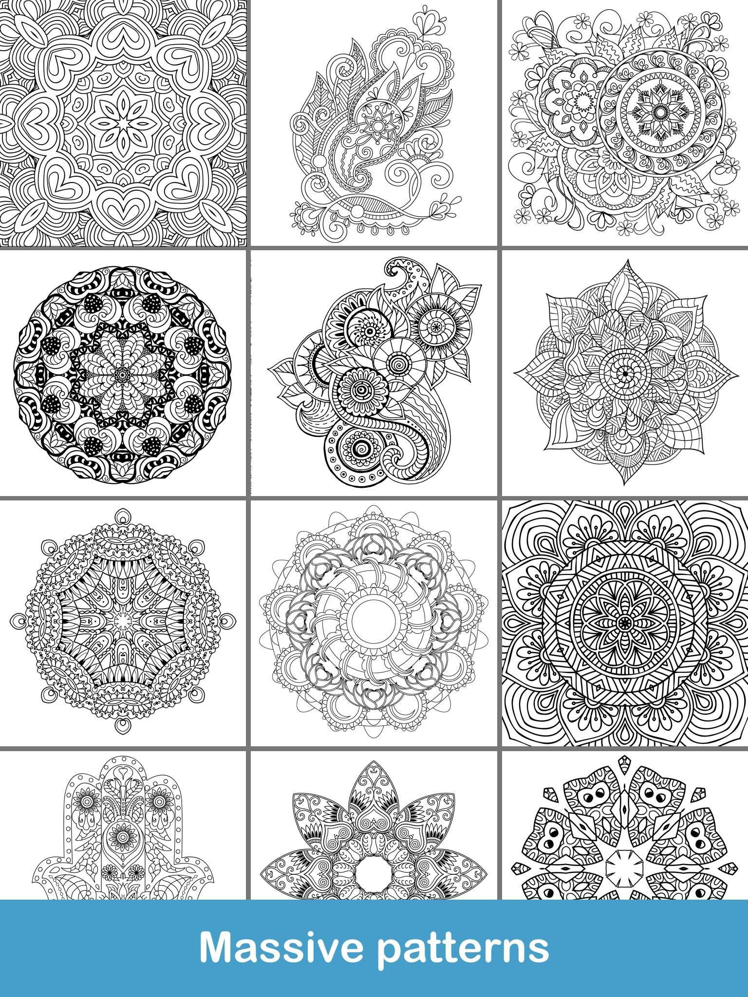 Cuplikan Layar Game 100+ Mandala coloring pages
