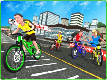 Kids School Time Bicycle Race Game Screenshot
