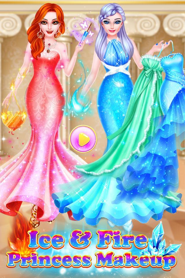 Ice VS Fire Princess Makeup Game Screenshot