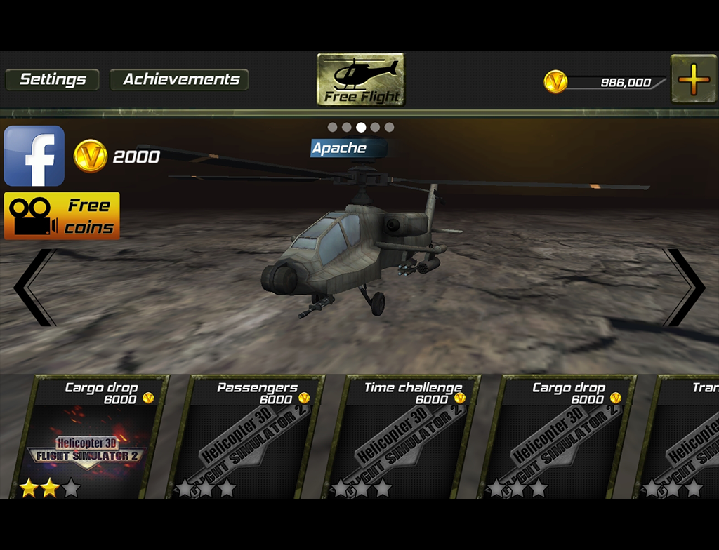 Скриншот игры Helicopter 3D flight sim 2