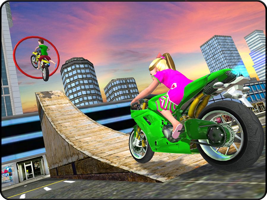 Kids Motorbike Stunts Master Roof Top Arena 2018 ภาพหน้าจอเกม