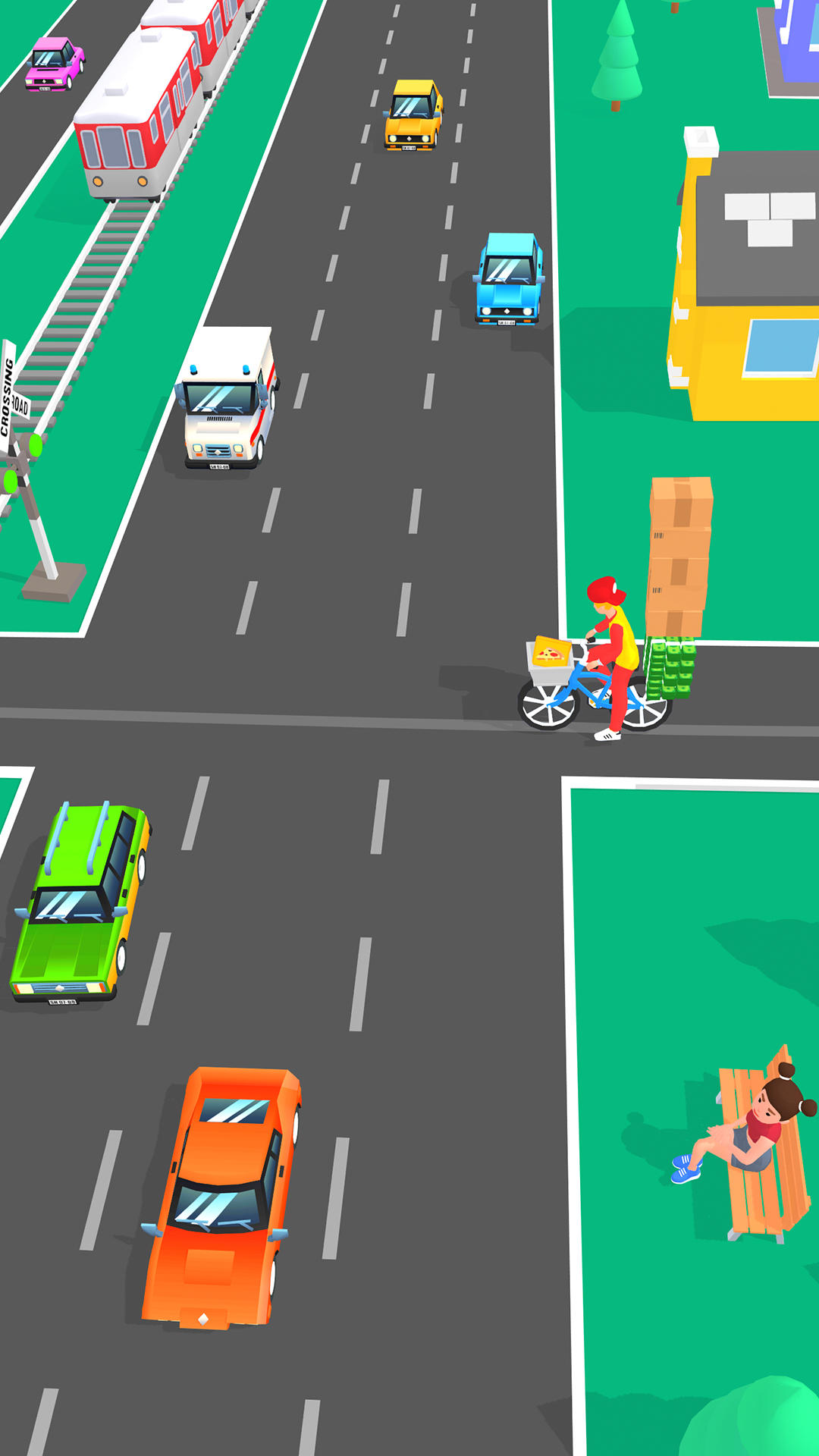 Pizza Delivery Game: Bike Game Game Screenshot