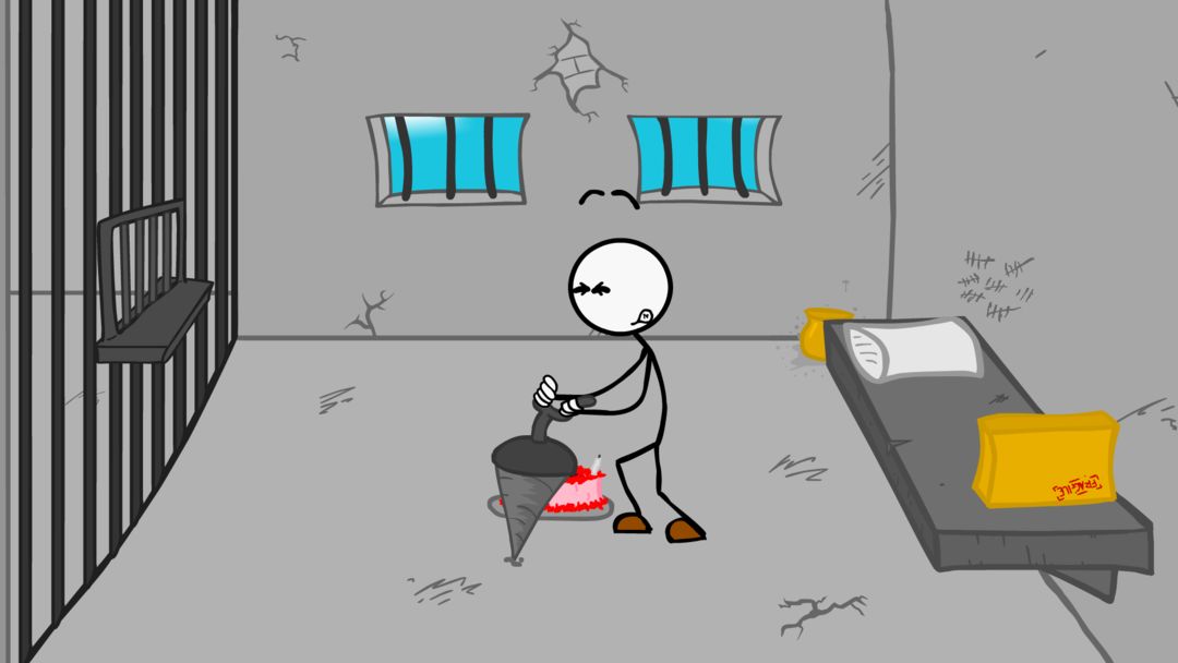 Escaping the prison, funny adventure screenshot game