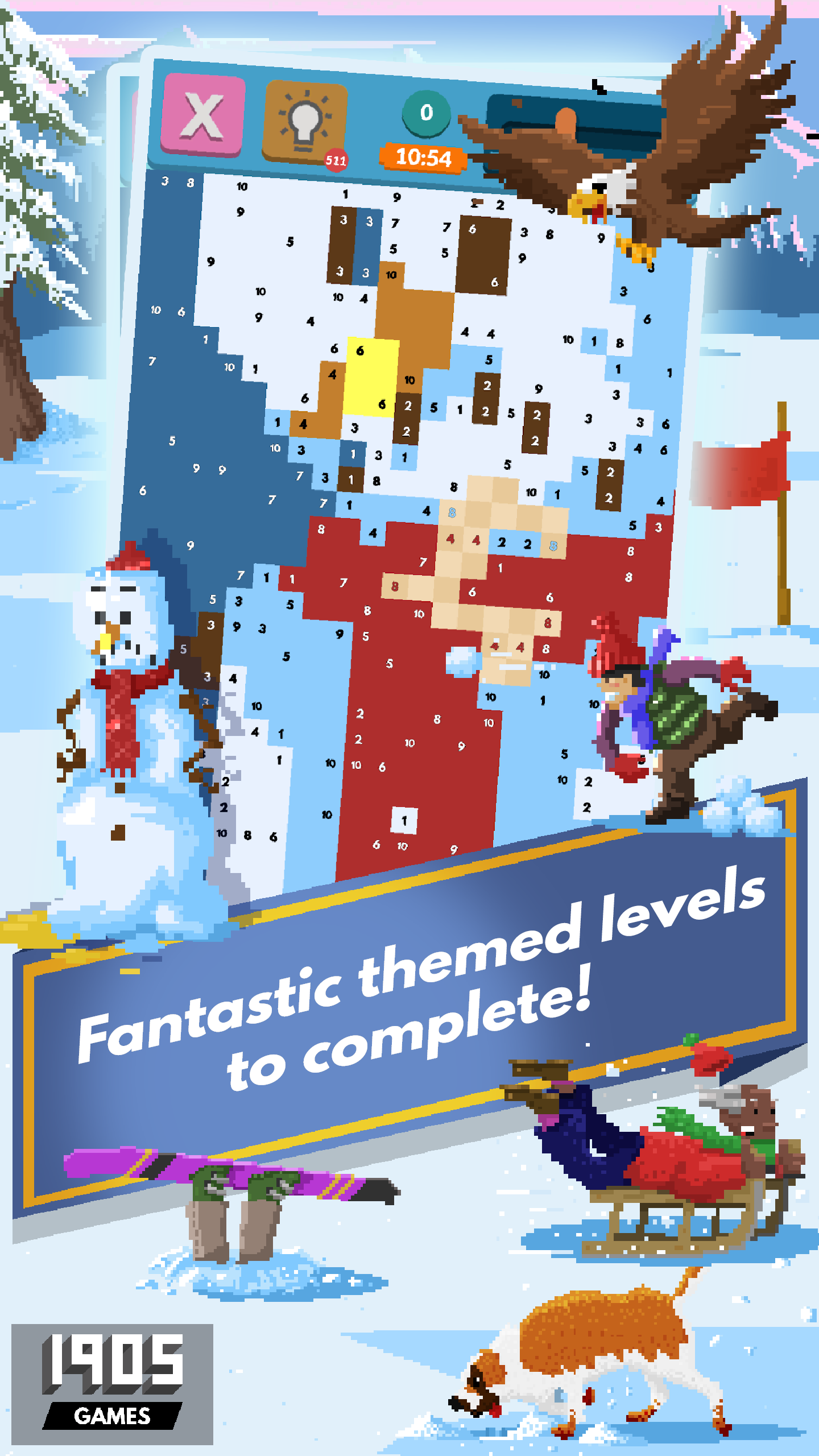 Captura de Tela do Jogo Pixel Links: The Relaxing Coloring Puzzle Game