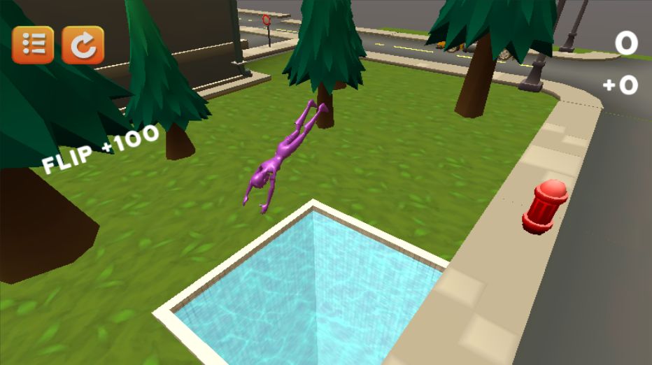 Screenshot of Purple Backflip - Diver Fun