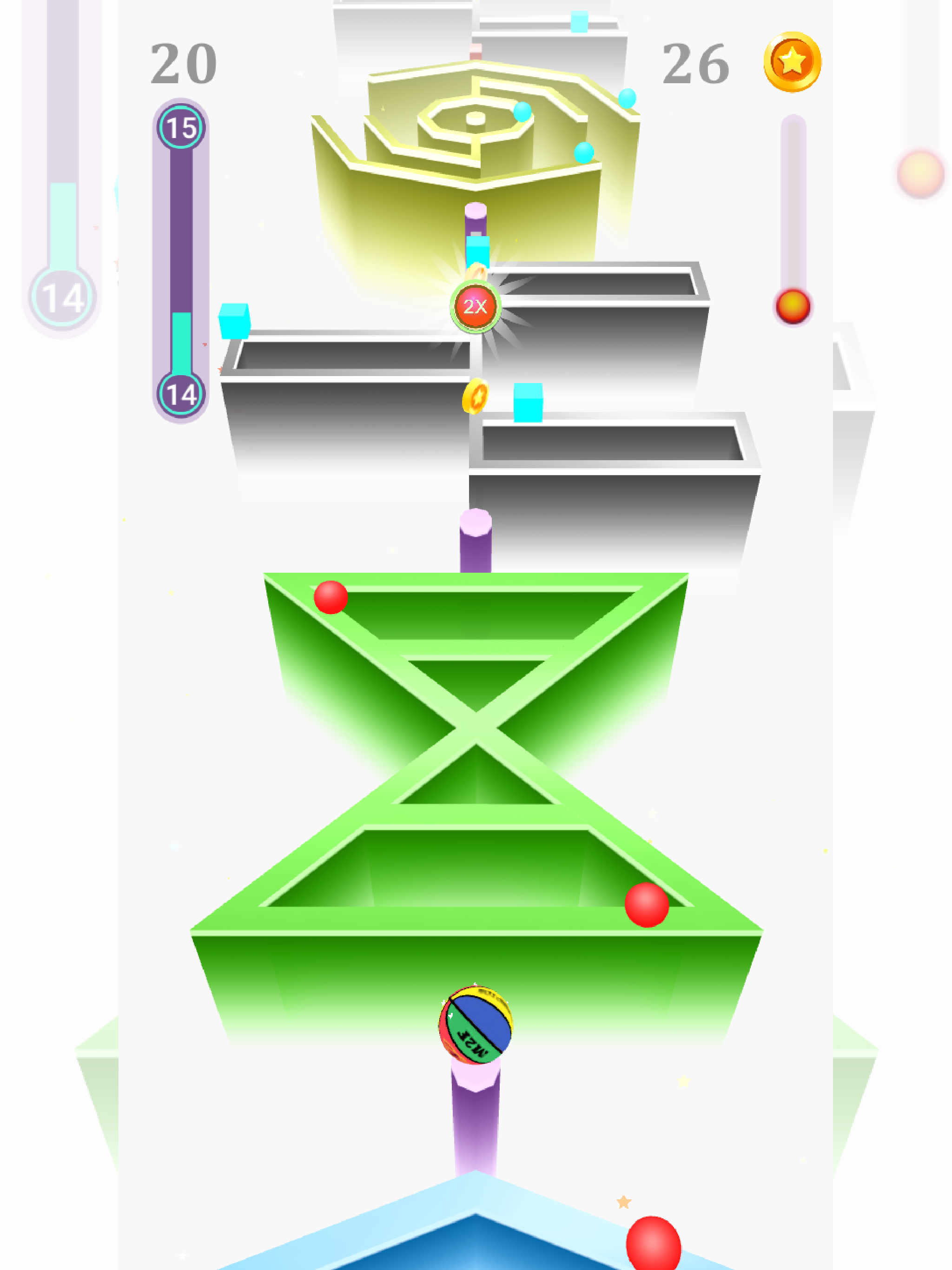 Crossy Ball 게임 스크린샷