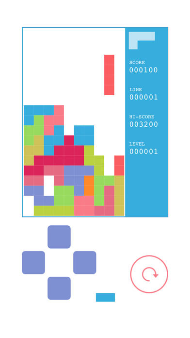 Screenshot of color tetris pro - Minimalist style of the classic