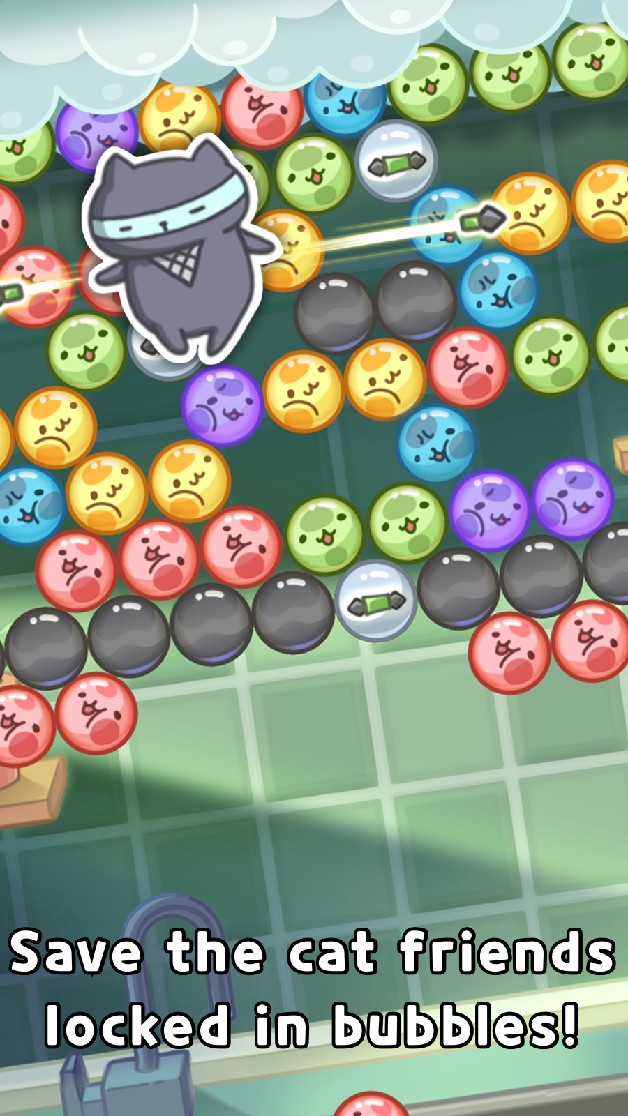 MitchiriNeko Bubble: Shooter Game Screenshot
