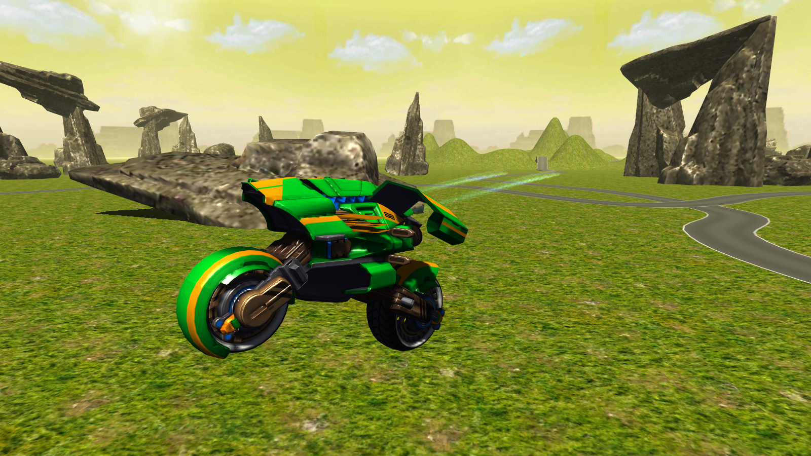 Cuplikan Layar Game Flying Motorbike Stunt Rider