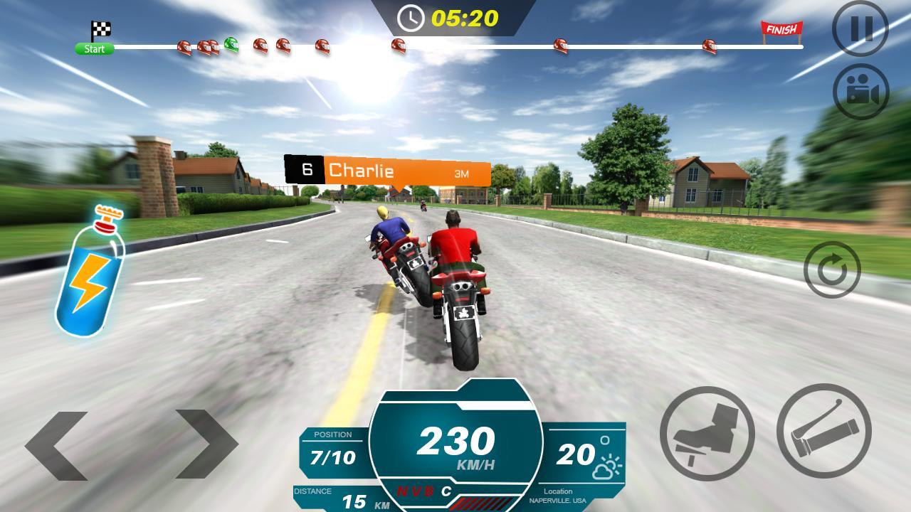 Naperville Motorcycle Racing Game Screenshot