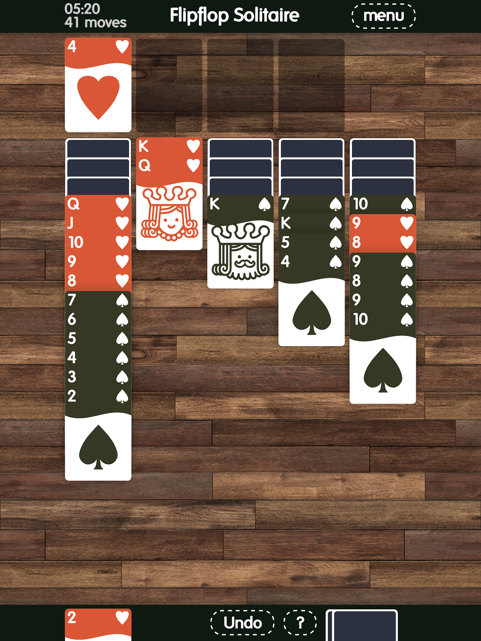 Cuplikan Layar Game Flipflop Solitaire