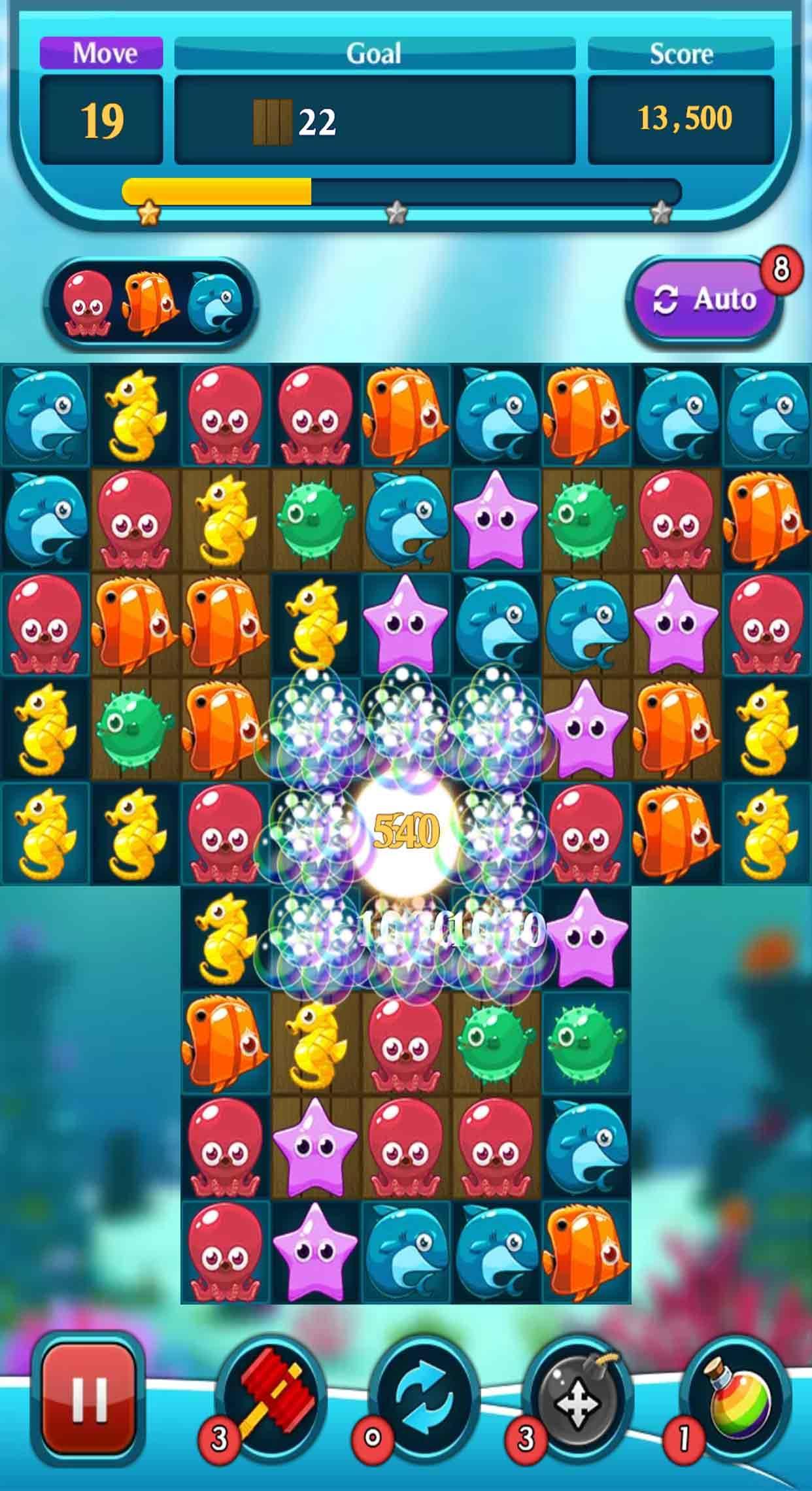 Ocean Match Puzzle Game Screenshot