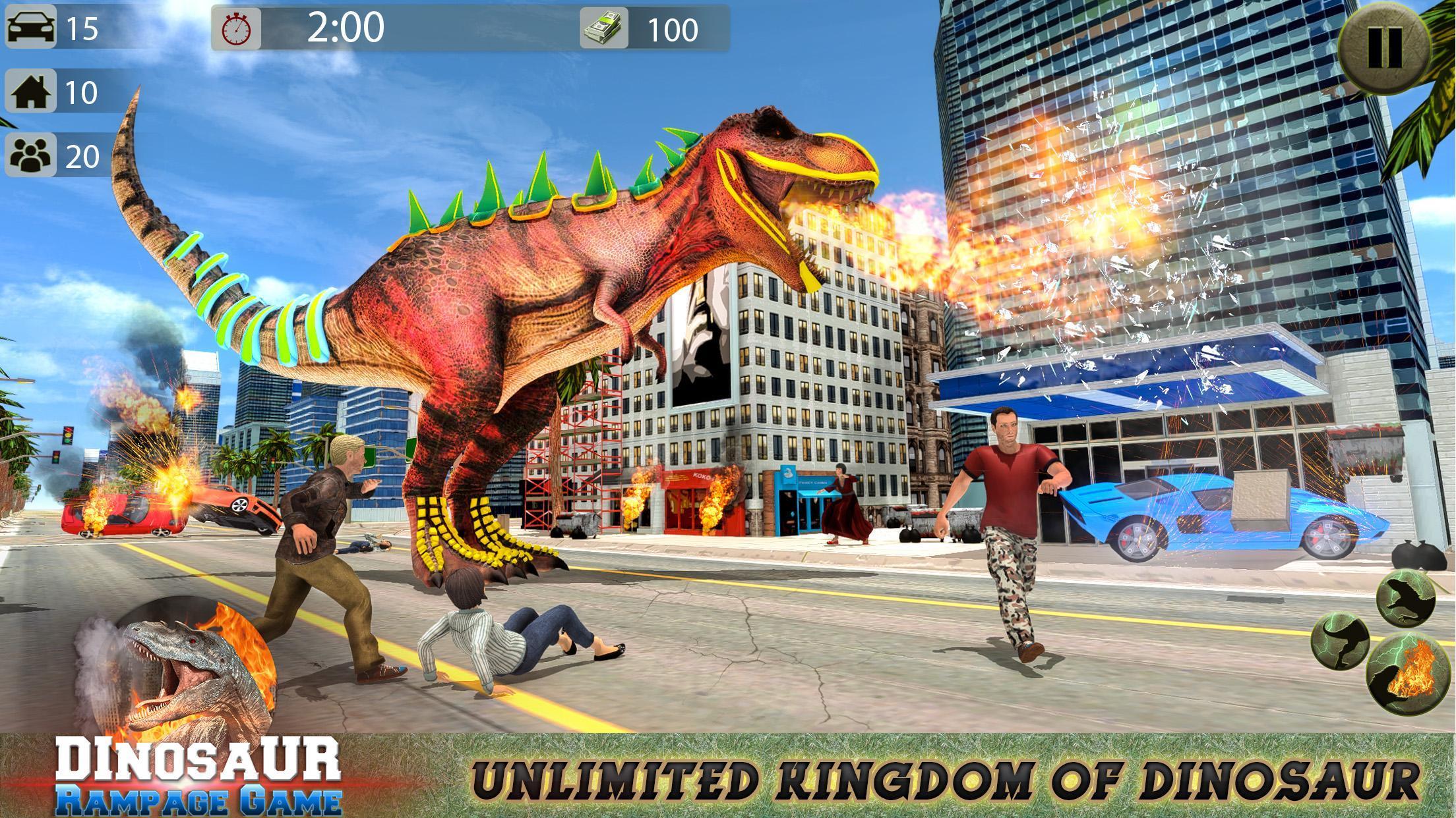 Dino Rampage City Simulator screenshot game