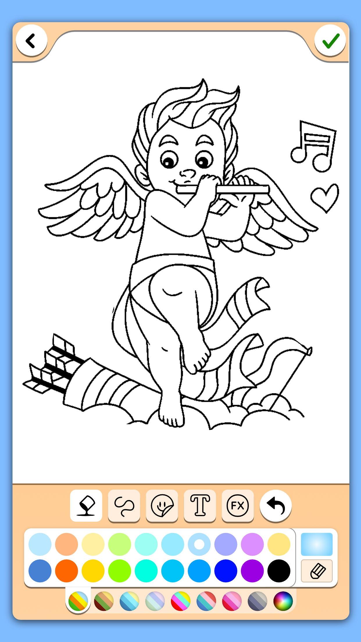 Valentines love coloring book Game Screenshot