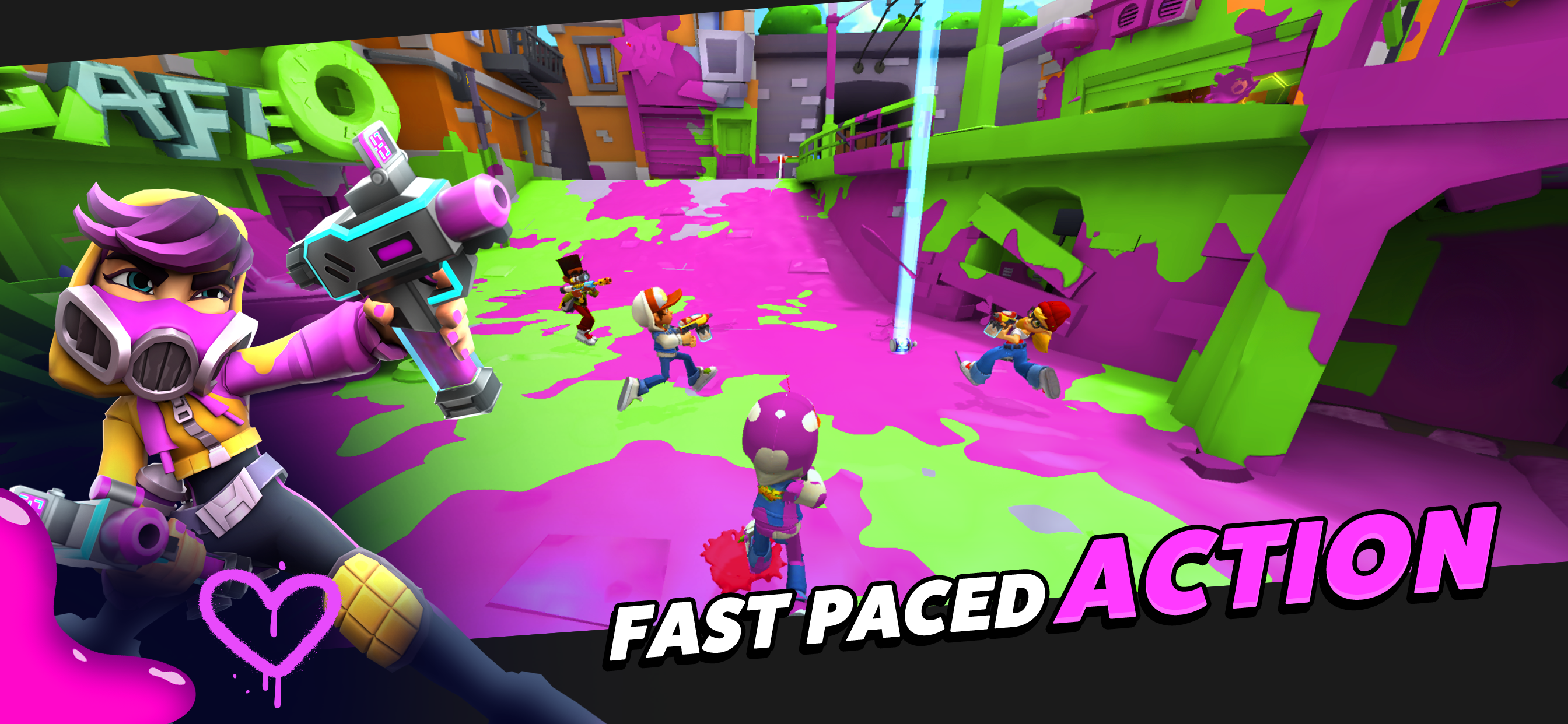 Captura de Tela do Jogo Paint Brawl : Color of War