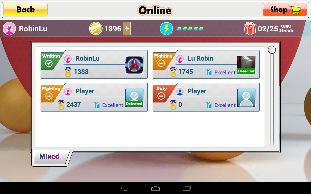 Cuplikan Layar Game Virtual Table Tennis