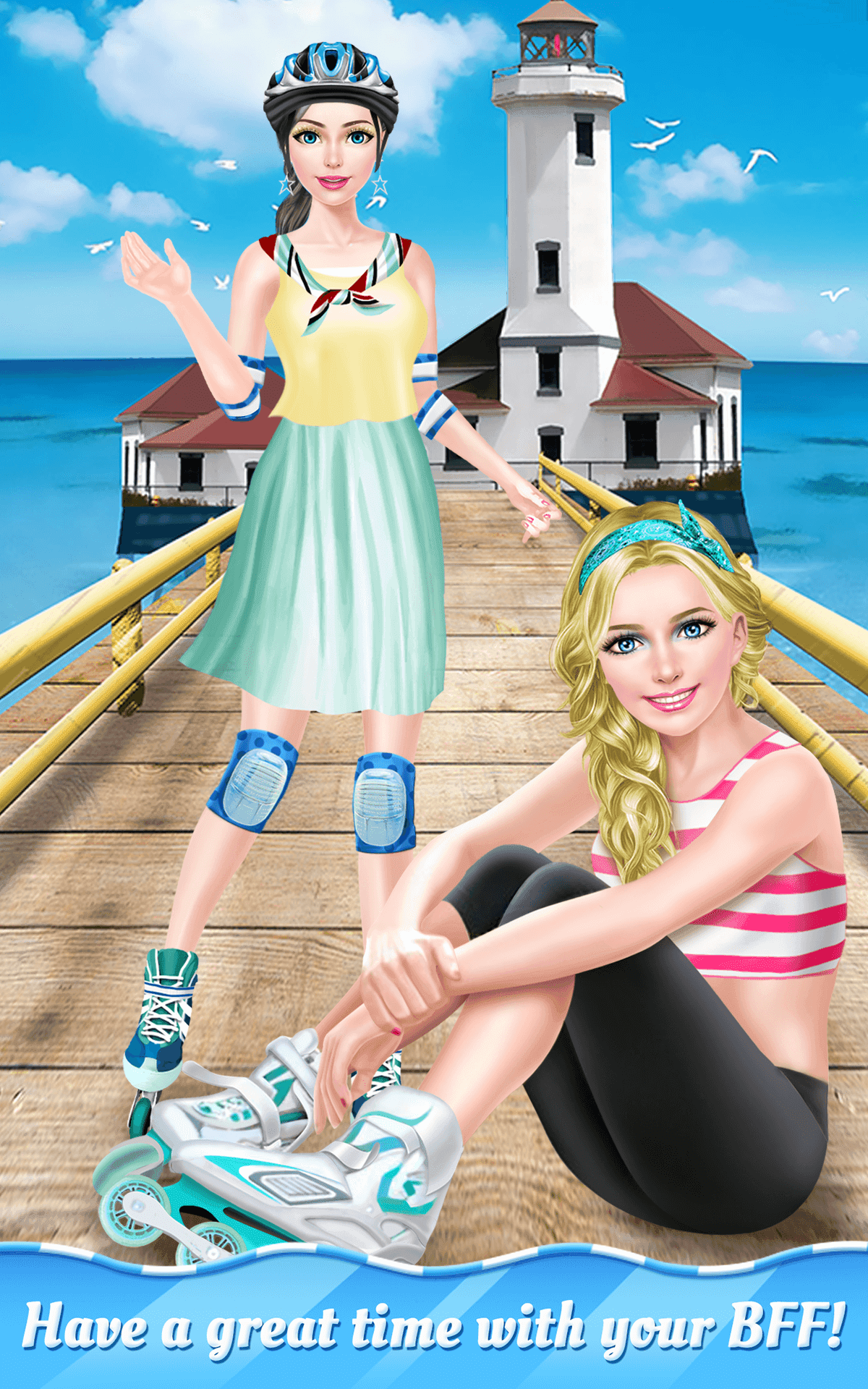Summer Roller Girl - BFF Salon Game Screenshot